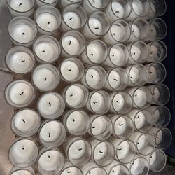 WEDDING CANDLE HAUL - votives, pillar candles ivory