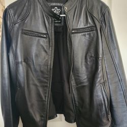 Women's Leather Moto Jacket