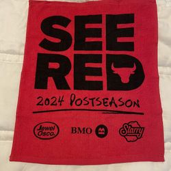 Chicago Bulls See Red Hand Towel