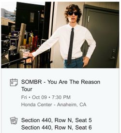Sombr tickets tonight