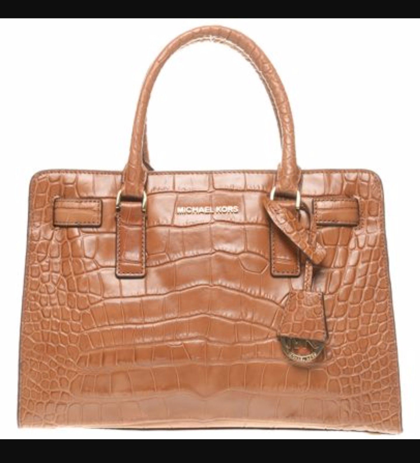 Genuine Michael Kors Dillon East/ West Satchel in Glossy Brown Walnut Pre-Owned