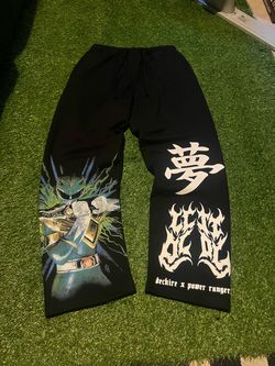 Dechire lifestyle pants workout gym black power rangers Green Tommy