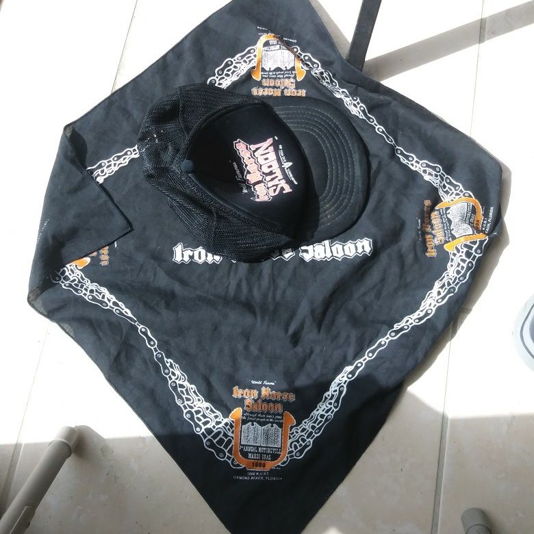 FREE DAYTONA. Iron Horse Saloon Old Hat And Bandana From 1989