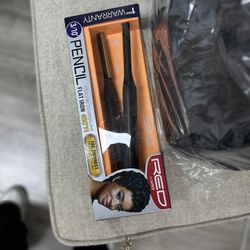 RED by KISS 0.3 Inch Pencil Flat Iron with Ceramic Tourmaline, Hair Straightener for Thin and Short Hair Edge Styling, Even Heat Distribution with Fas