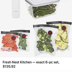 NEW UNOPENED BOX ($135) - ZWILLING Fresh & Save 6-pc Glass Vacuum Starter Set