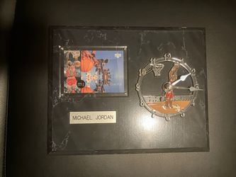 Michael Jordan Upper Deck Card Clock Plaque