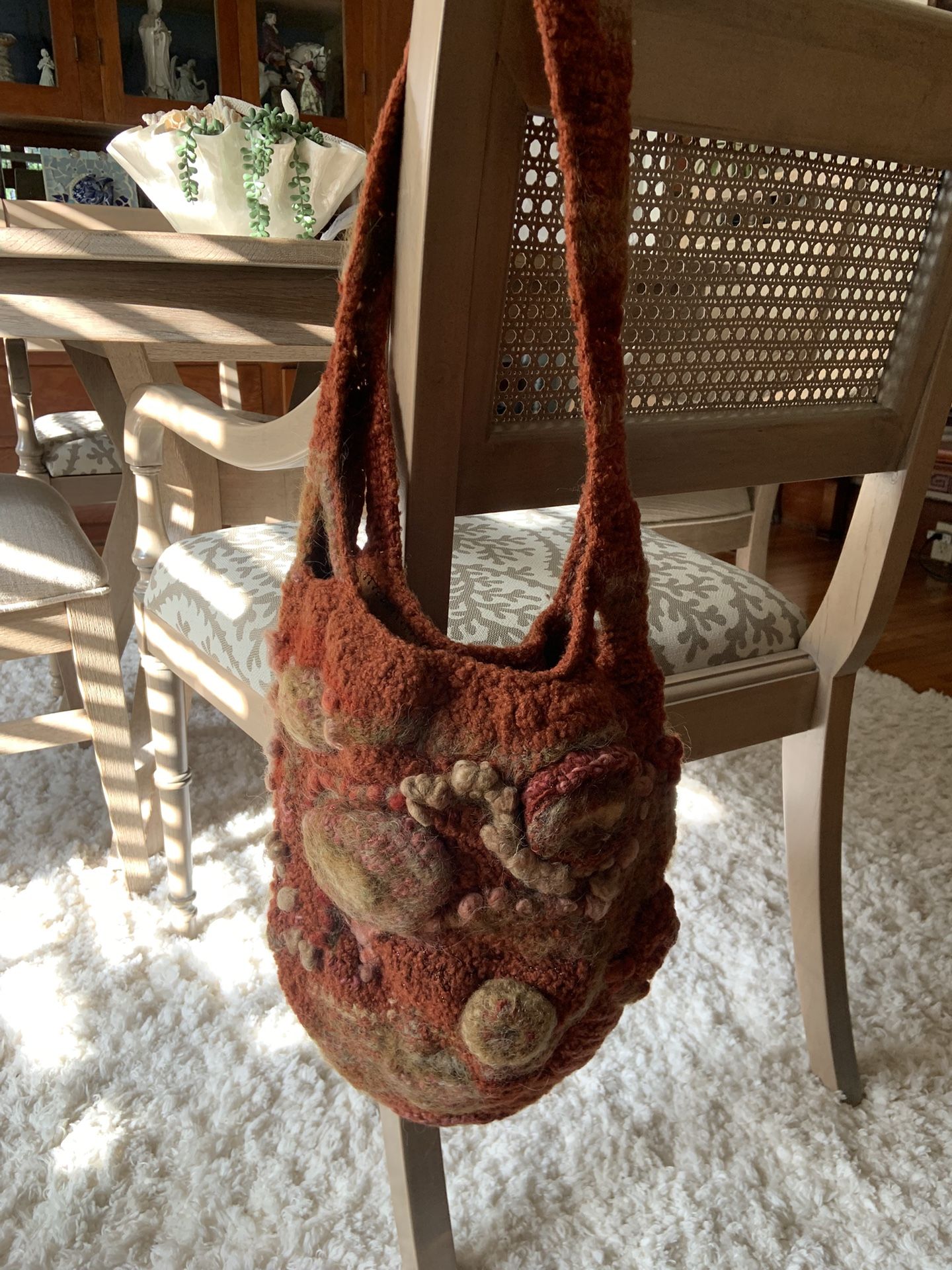 Boho Hand Knitted Shoulder Bag