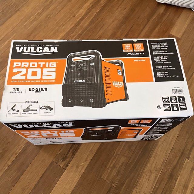 ☆BrandNew Vulcan Protig 205 Digital Welder ☆ In UnOpened Box ☆ NEVER USED ☆ ( Tigwelder Tig Welder Stick Mig Gas Miller Lincoln ESAB Hobart)