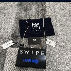 Milly Acrylic Swipe Box Clutch Purse Bag NWT