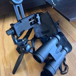 Binoculars with Phone Adapter & Tripod
