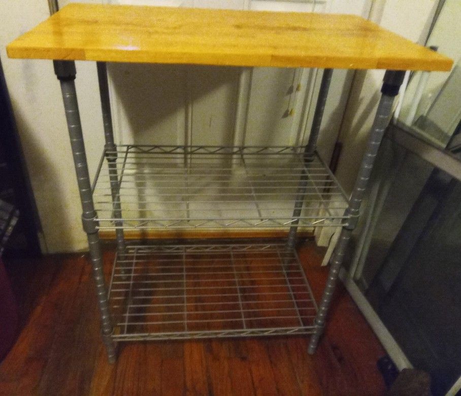 Kitchen Island/Cutting Board Storage Shelf 2)Racks