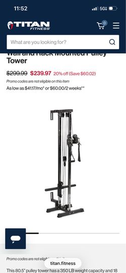 Titan wall and rack pulley tower