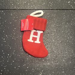 Knit Monogram LETTER H MINI 8" Christmas Stocking Wondershop Home Decor