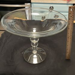 12x12 clear glass tall stem bowl