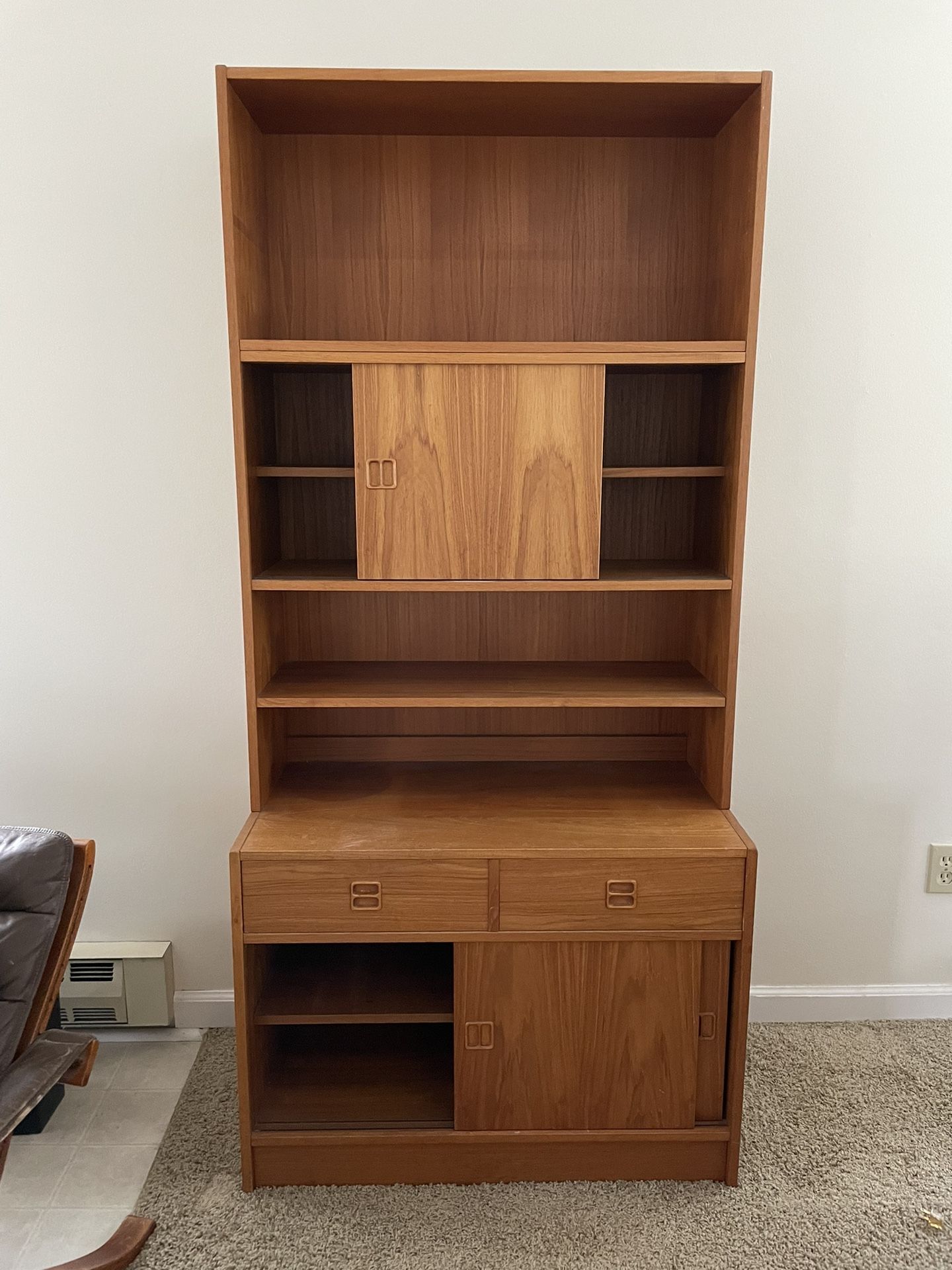 Vintage Danish Modern Teak Bookshelf by Ejsing Mobelfabrik