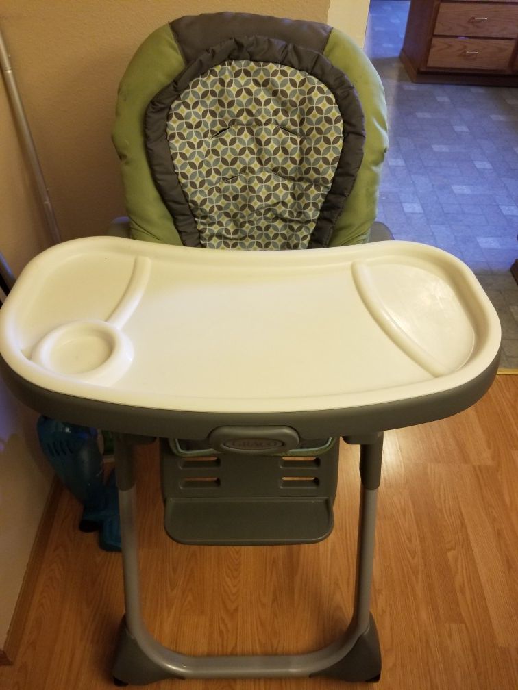 Matching high chair and pack n play