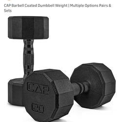 CAP Barbell Coated Dumbbell Weight 20LBS