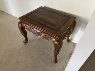Antique art carved solid wood table