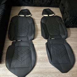 FEINEPRO Toyota RAV4 Black Leather Seat Covers 2019-2025 Full Set