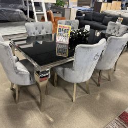 Glamorous Dining Set! Easy Financing! 📲🫶🏻❤️
