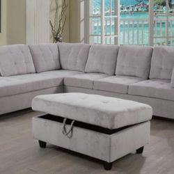 New Sectional And Ottoman 