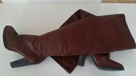 ALDO Real Leather Tall Boots size 6 36 Cognac