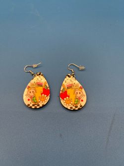 Multicolor teardrop dangle hook earrings