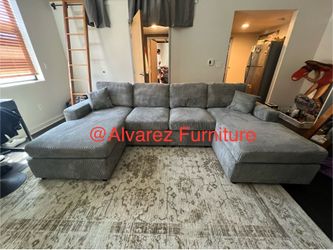 Corduroy sectional sofa