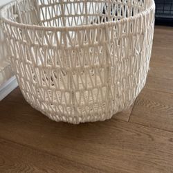 Small White White  Basket 