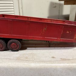 Vintage 1950's Structo Steel Cargo Company Pressed Steel Semi Cargo Trailer