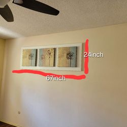 Set of 3 painting and wall decors (2 sets)