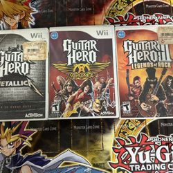 3 Guitar Hero Wii Games 