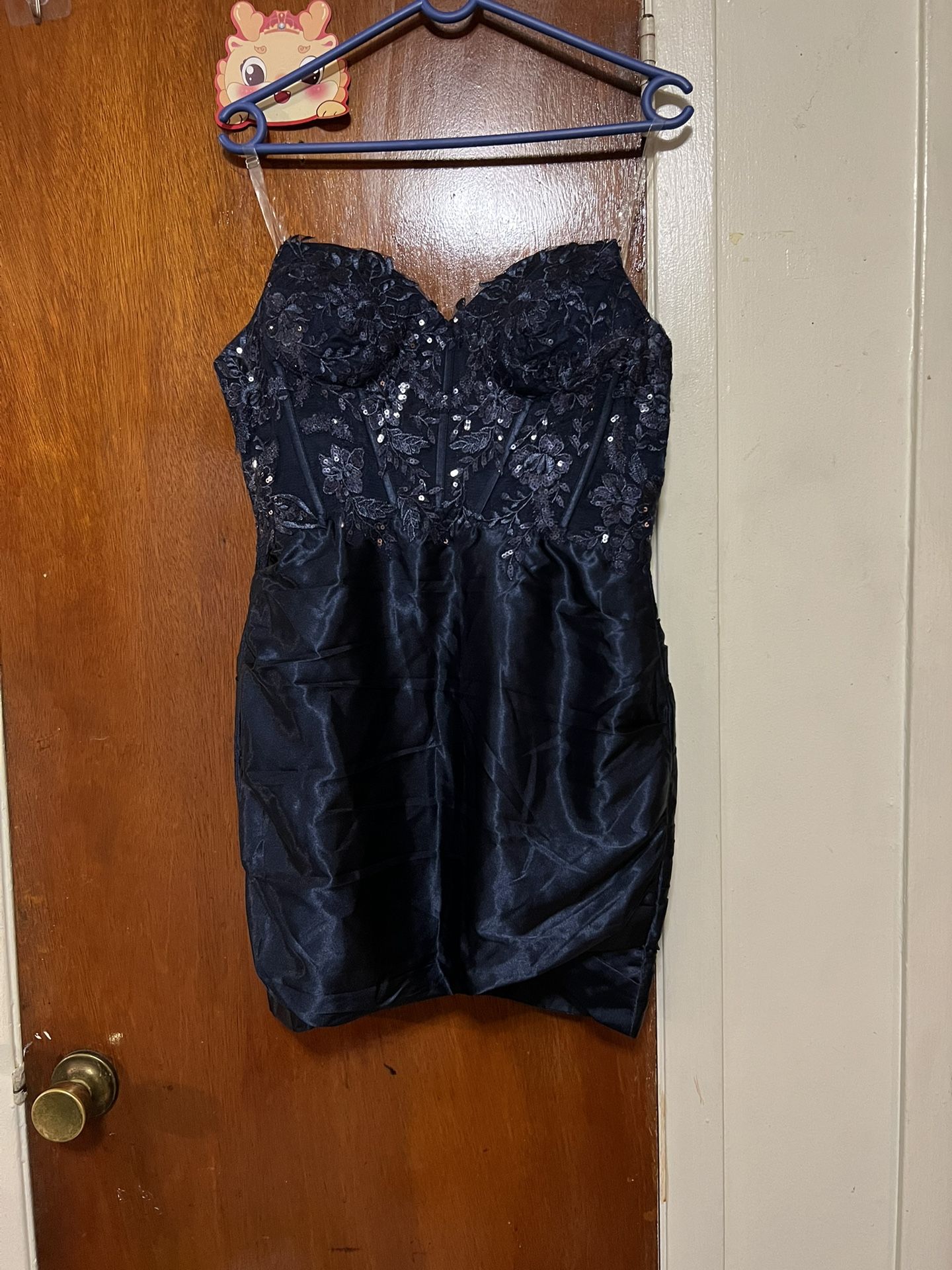 Navy Blue Mini Dress 