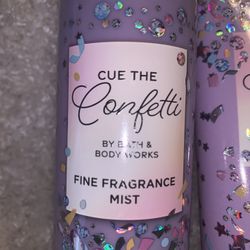 Bath & Body Works Cue The Confetti Fragrance Body Mist & Body Cream Set of 2