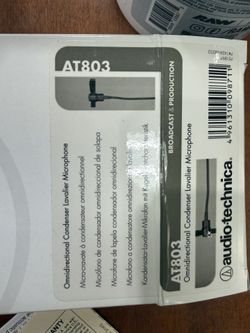 Audio Technica At803 Wired Lav