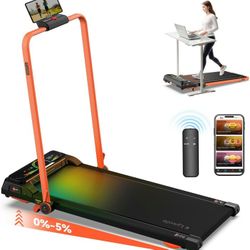 New Lysole Walking Pad Treadmill W/ Incline and Handle Bar, Treadmills for Home and Office, 340 Lb Capacity, 4 in 1 Portable Under Desk Treadmill W/ C
