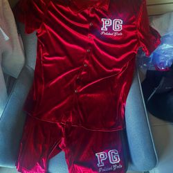 Maroon PG Silk Set Available Today (Small-XXL)