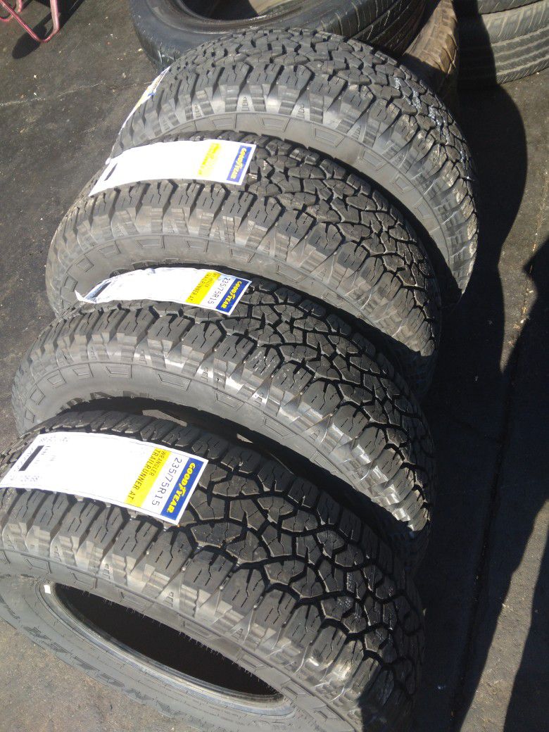 235/75R15 SET OF FOUR TIRES BRAND GOODYEAR