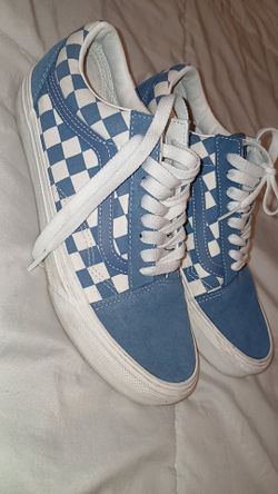 Vans blue and white checkered old school