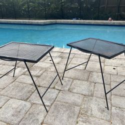 2 Iron Side Table/ Plant Stands