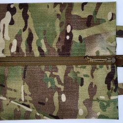 USA-Made 10.5 x 9.5" Center-Zip Tool & Accessory Pouch w/ Handle 500D MultiCam 