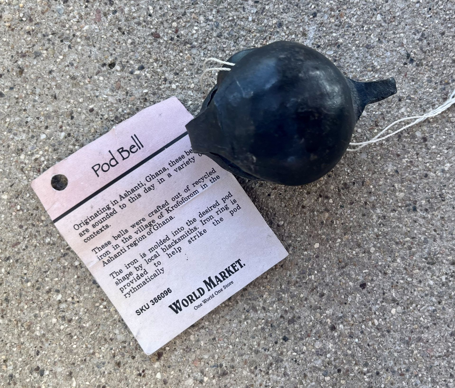 Iron Pod Bell from World Market