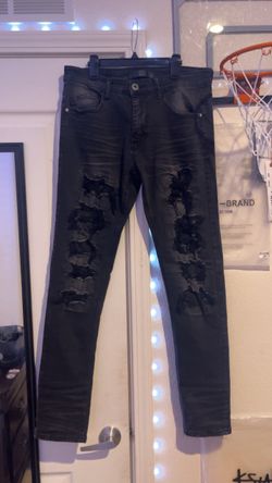 Black ripped jeans