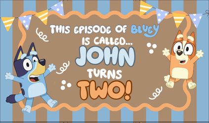 Bluey 60x35 Banner Birthday poster!