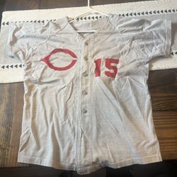 Vintage 1960’s Cincinnati Reds Jersey - Size L Made By Russell Southern
