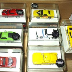 7 - New In Box 2006 Mattel Hot Wheels Redline Sizzlers Motorized Race Cars