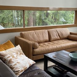 West Elm Perfect Leather Couch