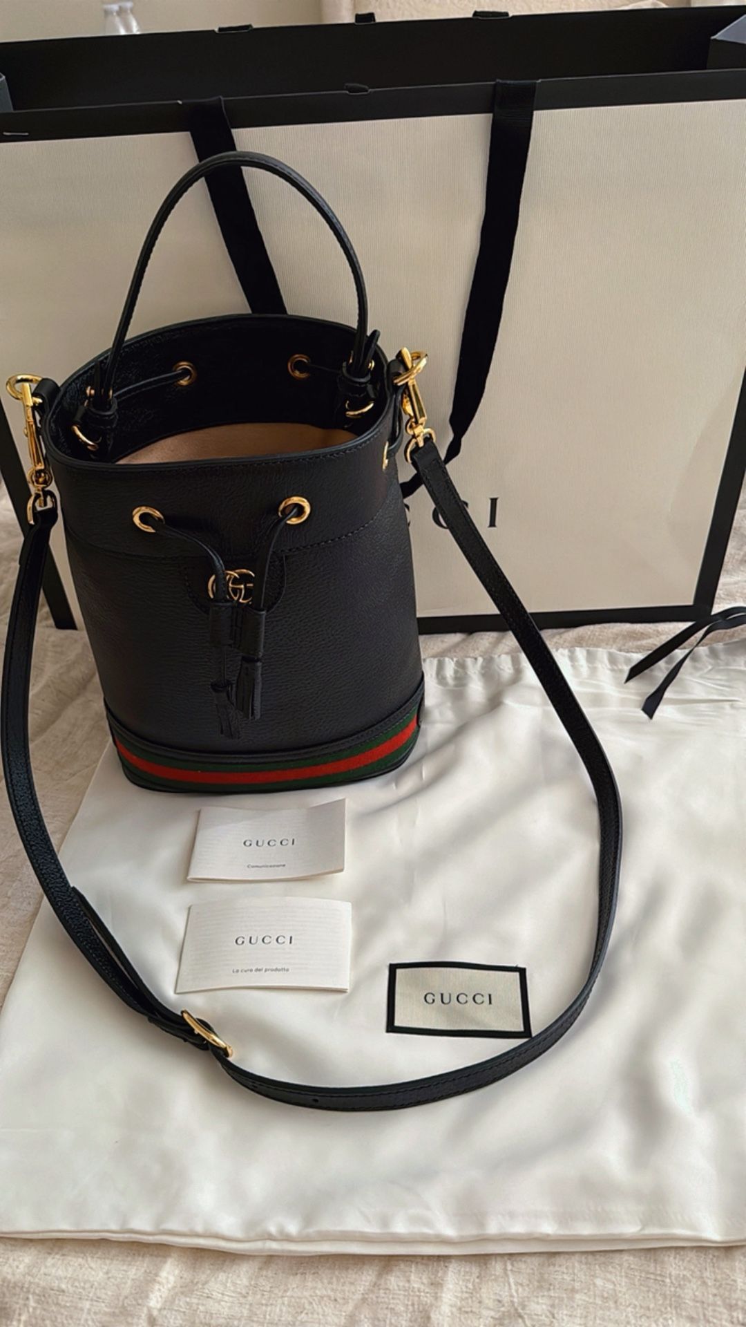 Gucci Ophelia Bucket Bag (All Leather )