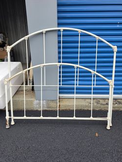 Wrought Iron Queen/Full Bed Headboard, Foot board and Metal Frame
