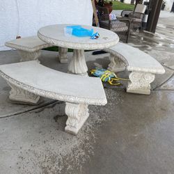 2 Tables And 6 Bench
